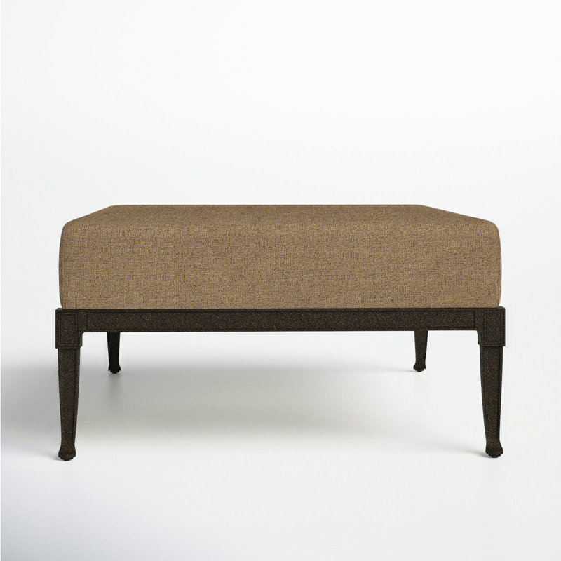 Wiltshire Outdoor Ottoman, Chestnut Brown, Sesame