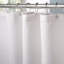 White Shower Curtain with Metal Hooks Waffle Fabric Shower Curtain 152 x 214 cm
