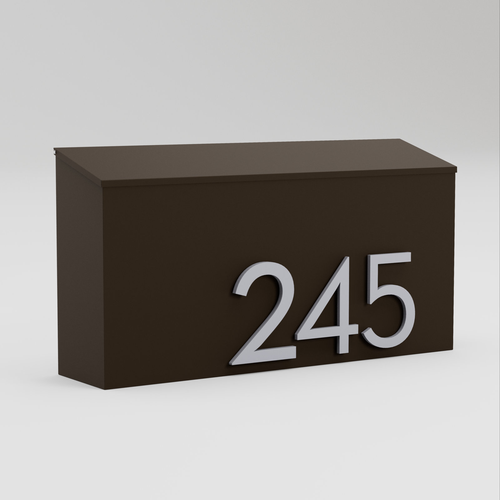 The OG Wall Mounted Steel Mailbox, Brown, Silver, Yes