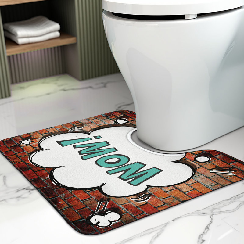 Multicolore tapis de salle de bain en U Brick