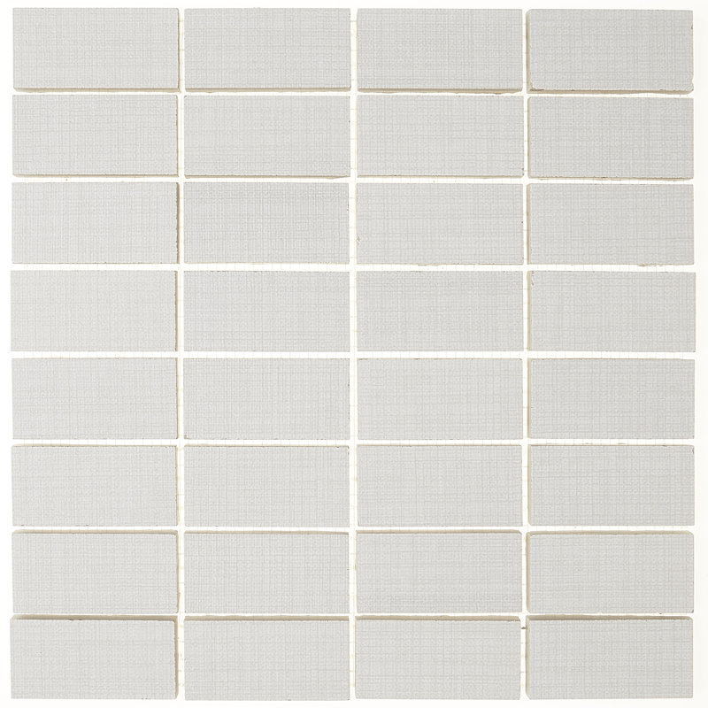 Carreau de mosaïque en céramique 1 po x 3 po blanc moderne