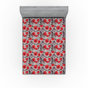 Taupe chaud, corail foncé / floral