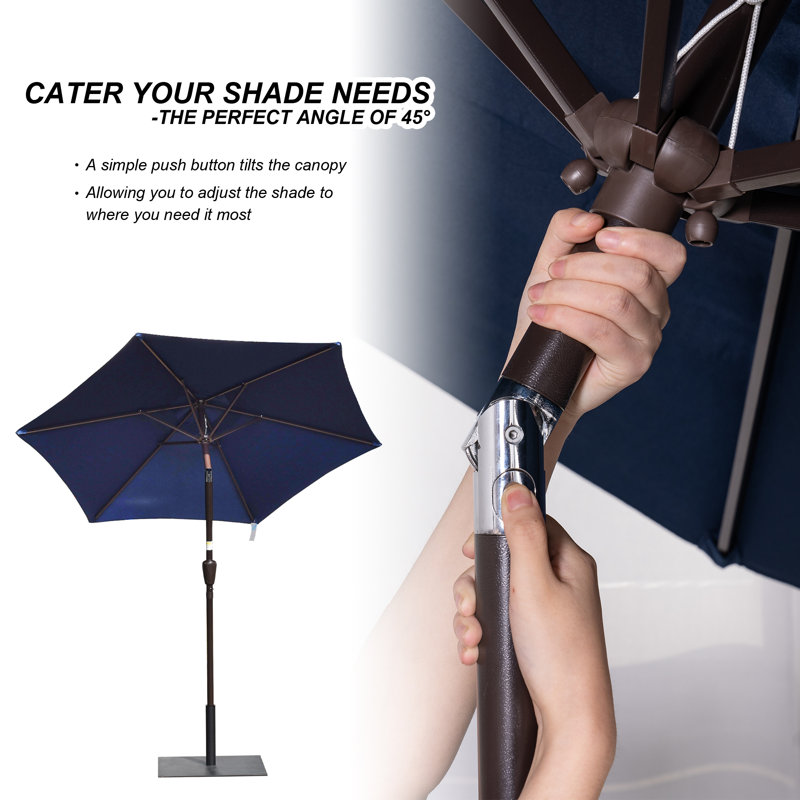 Parasol de marché 7,2 pi Seegmiller, Bleu marine
