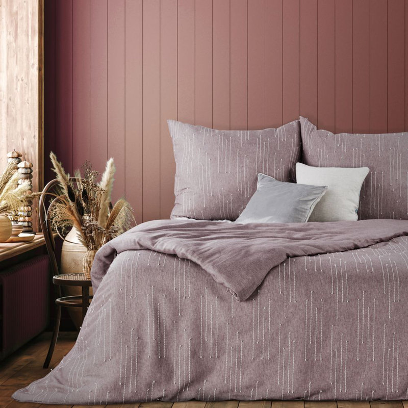 Pink Reversible 3 Piece Duvet Cover Set