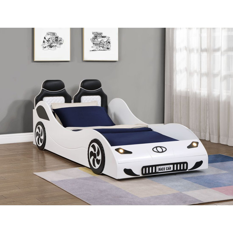 Lit voiture avec DEL Colen Finish, Blanc