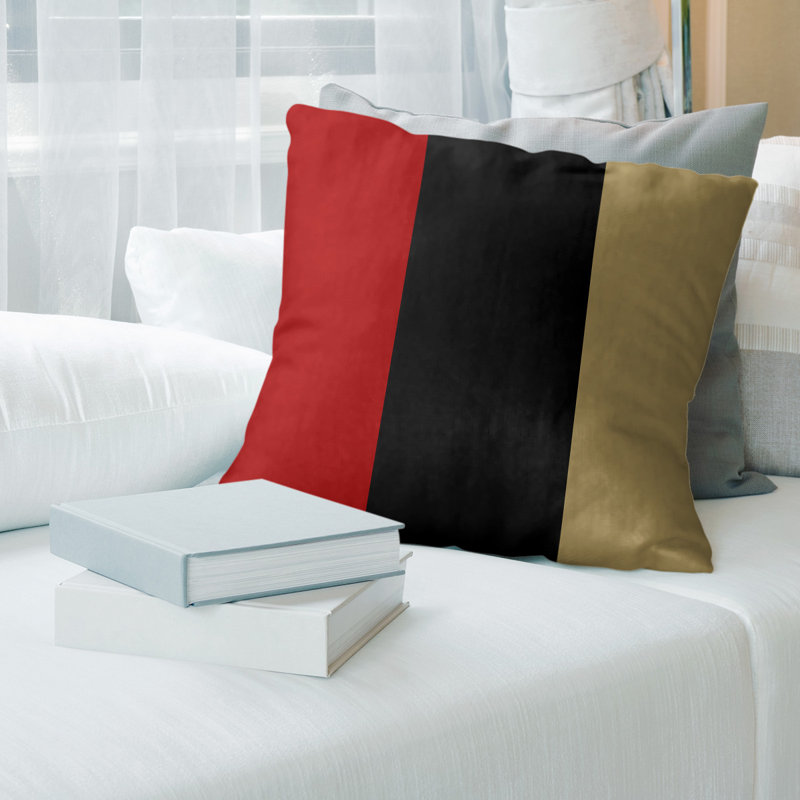 Housse de coussin jeté , 14 po x 14 po, Noir, Polyester filé