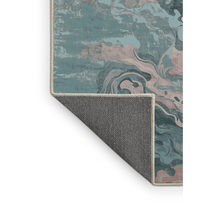 Tapis vert soyeux et moelleux, Rectangle 7 pi x 9 pi