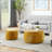 Round Storage Ottoman, 2 in 1 Function, Work as End table and Ottoman,with small seat,(25"x25"x14.7")-1325503824