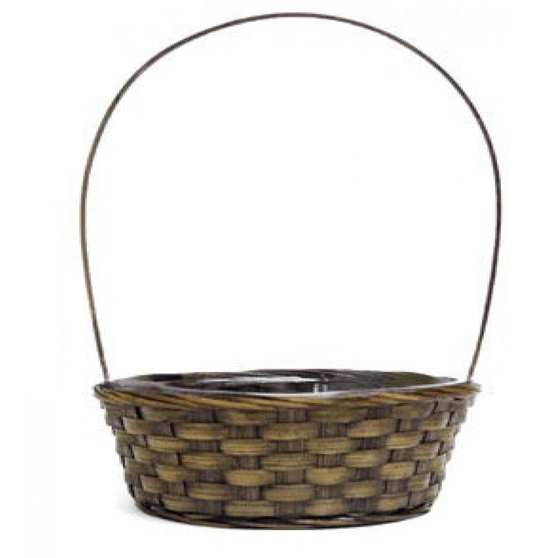 Panier à mèches/en rotin, H 14 po x l 9,5 po x P 9,5 po, Brun