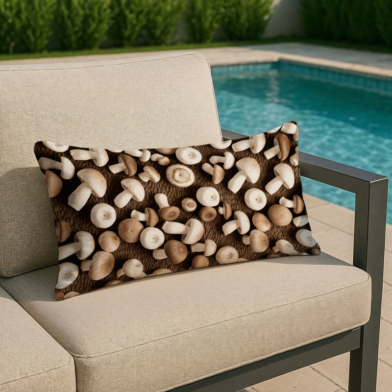 Coussin Lima, Rectangle 25 po x 18 po, Blanc Cremini blanc