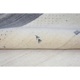 Hand Knotted Wool Striped Area Rug in Natural/Taupe/Gray