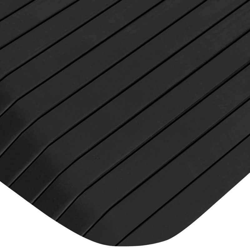 Rampe de seuil en caoutchouc Vidaxl, H 1,5 po x l 12,6 po x L 43,3 po