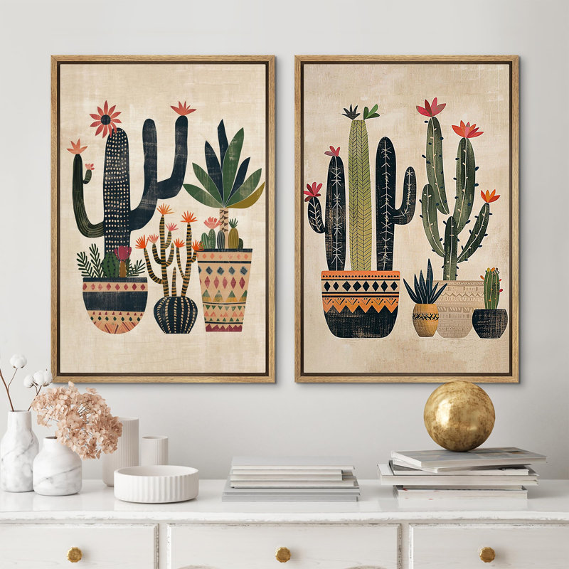 «Fleurs botaniques noires et blanches, minimaliste minimaliste», 2 pièces sur toile, H 24 po x l 36 po, Encadré naturel