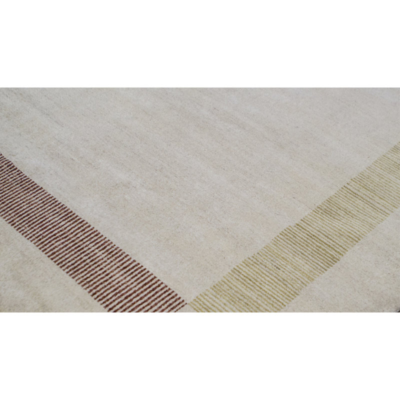 Gabbeh Hand-Knotted High-Quality Ivory Area Rug