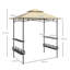 Outsunny 240x150cm Grill Gazebo Canopy 2-Tier Outdoor BBQ Shelter-110189499