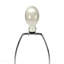 Lighting, H 31 po, lampe de table, céramique crème, abat-jour beige, contemporain