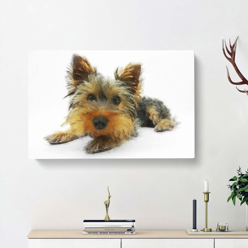 Yorkshire Terrier Dog - Wrapped Canvas, 40cm H x 60cm W x 3cm D