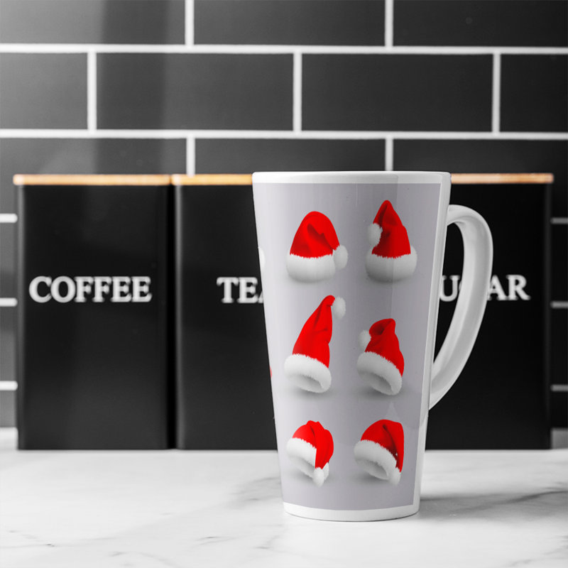 Collection Of Santa Claus Hats Dining Latte Mug