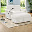 Canapé inclinable moderne avec repose-pieds double beige