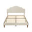 Lit plateforme tapissier grand format avec tête de lit réglable, rembourrage en tissu de lin, lit plateforme de style simple et moderne, pas de sommier tapissier requis, assemblage facile-1960433324-1960433314