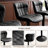 Mid-Century Modern Faux leather Low Back Swivel Adjustable Height Bar Stool Upholstered Counter Stool with Metal Frame-153978501-134297077
