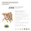 Table d'appoint pliante en teck