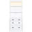 Tall White Bookshelf With Led, 3 Drawers And Open Shelves, For Living Room & Home Office, Solid Wood Frame, Board Led Lighted Modern Bookshelf, Drawer Room/home Wood, Construction