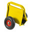 Chariot à panneau robuste, chariot à dalle, deux jolies poignées, pneus en caoutchouc solide de 10 po, super poids de 1000 lb, mouvement tout-terrain pour les panneaux de gypse épais et le matériau de la porte (jaune)