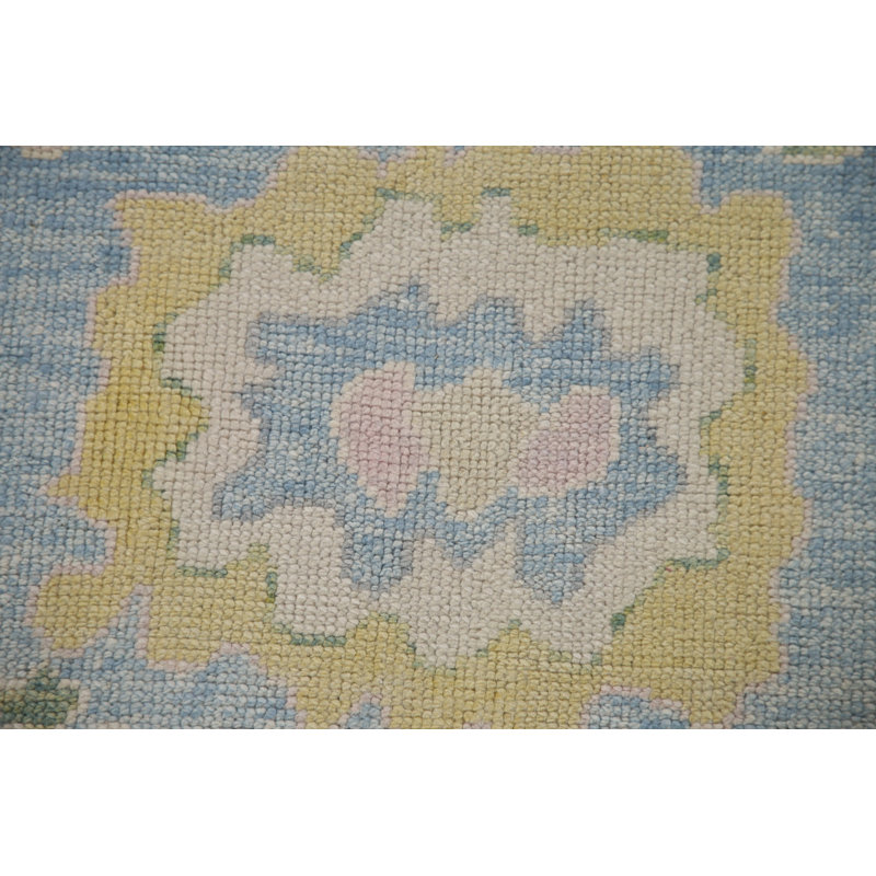 Vegetable Dye Oushak Turkish Runner Rug