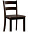 Ensemble de table de salle à manger cinq pièces avec table carrée et chaises à dossier en lattes, 4 chaises avec 1 table pour la salle à manger-129760009-129760010-129760011-129760012-129760016