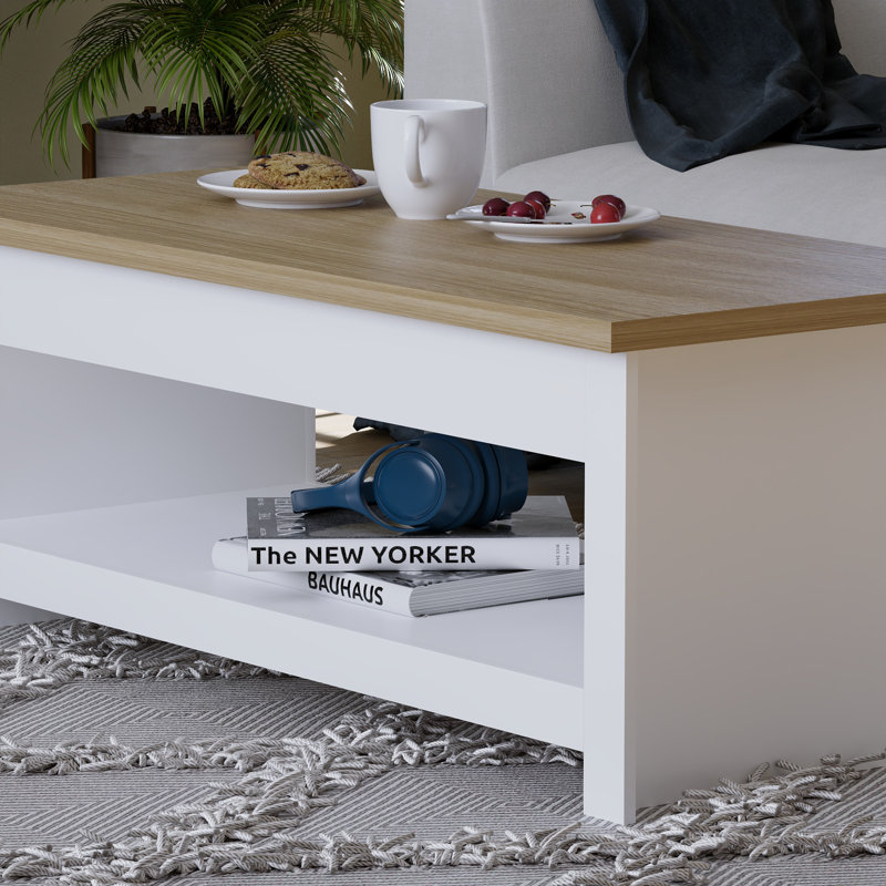 Beacsfield Sled Coffee Table with Storage, White