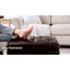 Repose-pieds capitonné avec rangement en simili cuir Earin-1093859806