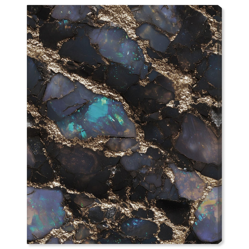 «Astral Firelight», reproduction d'art sur toile par Geode , H 24 po x l 20 po, Toile tendue