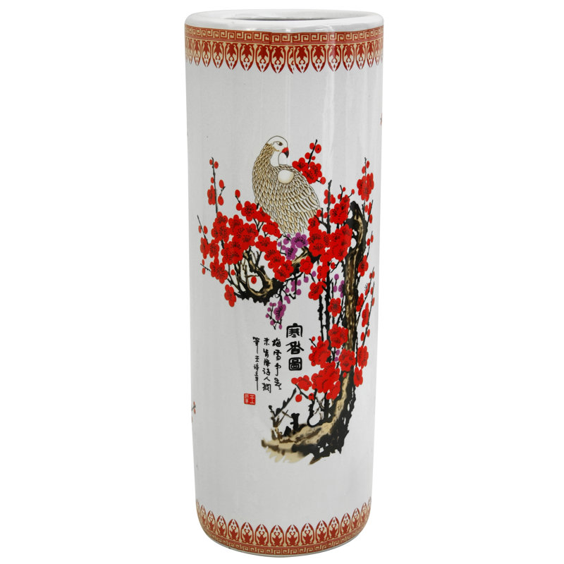 Umbrella Stand, Cherry Blossom with White Crane