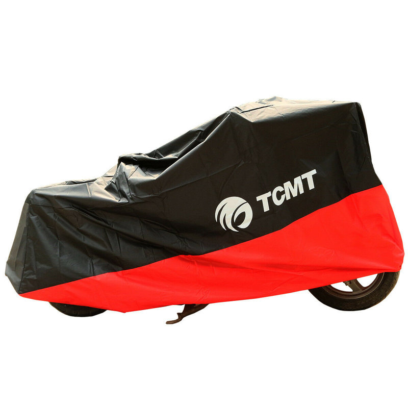 Housse pour boucle de moto par TCMT, H 43,31 po x l 37,4 po x P 86,61 po, Noir / rouge