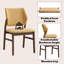 Ensemble de 2 chaises de salle à manger, chaise d'appoint en tissu et finition noyer-688421576