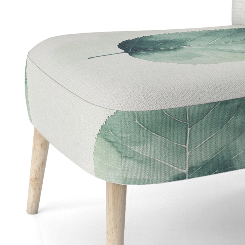Chaise rembourrée Leaves - Chaise d'appoint négative Space Leaf I, Side Chair Armless