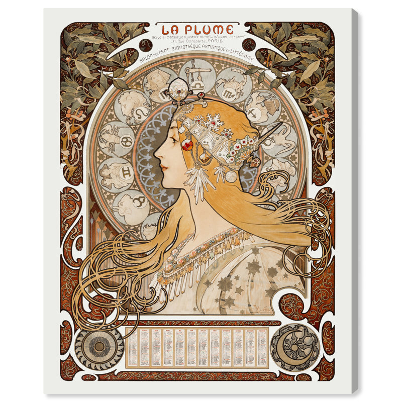 Zodiaque - peinture sur toile, Toile tendue, H 20 po x l 24 po x P 1,5 po
