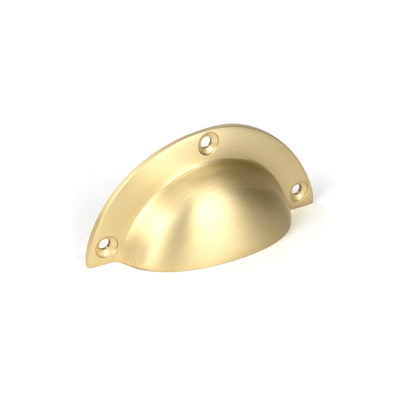 Plain Bin Pull, 2.6", Satin Brass