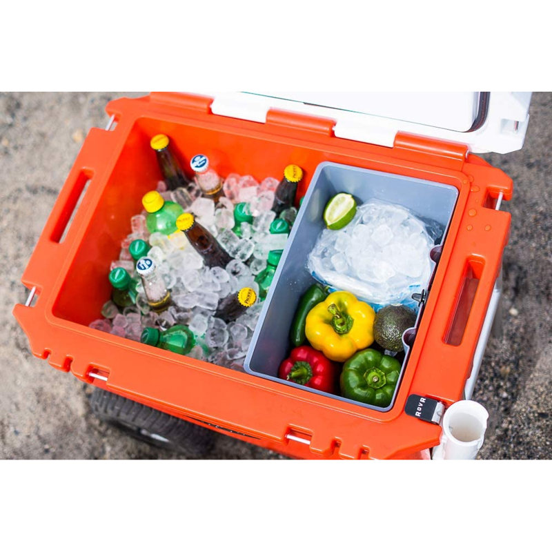 RovR 45 Quarts Ice Chest with wheels, Orange