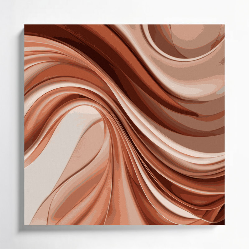 «Gradient Abstract», art mural sur toile beige, H 8 po x l 8 po