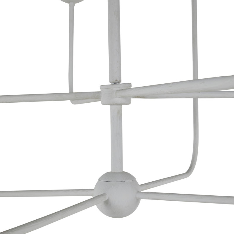 Lilly 8 - Light Candle Style Chandelier, Plaster White