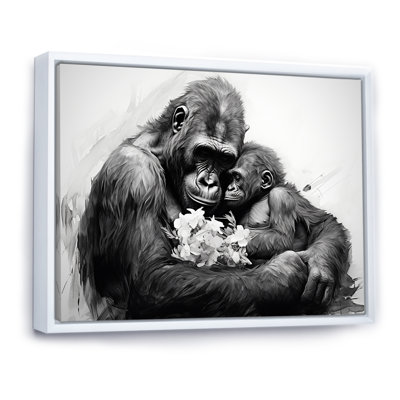 «Gorilla Guardian of His Family», reproduction sur toile