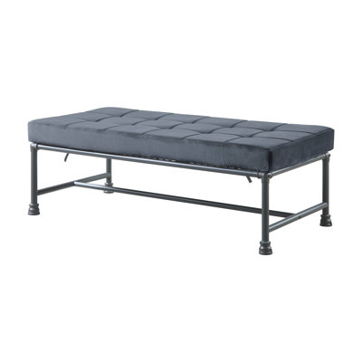 Brantley Upholstered Bench in Gray by Williston Forge