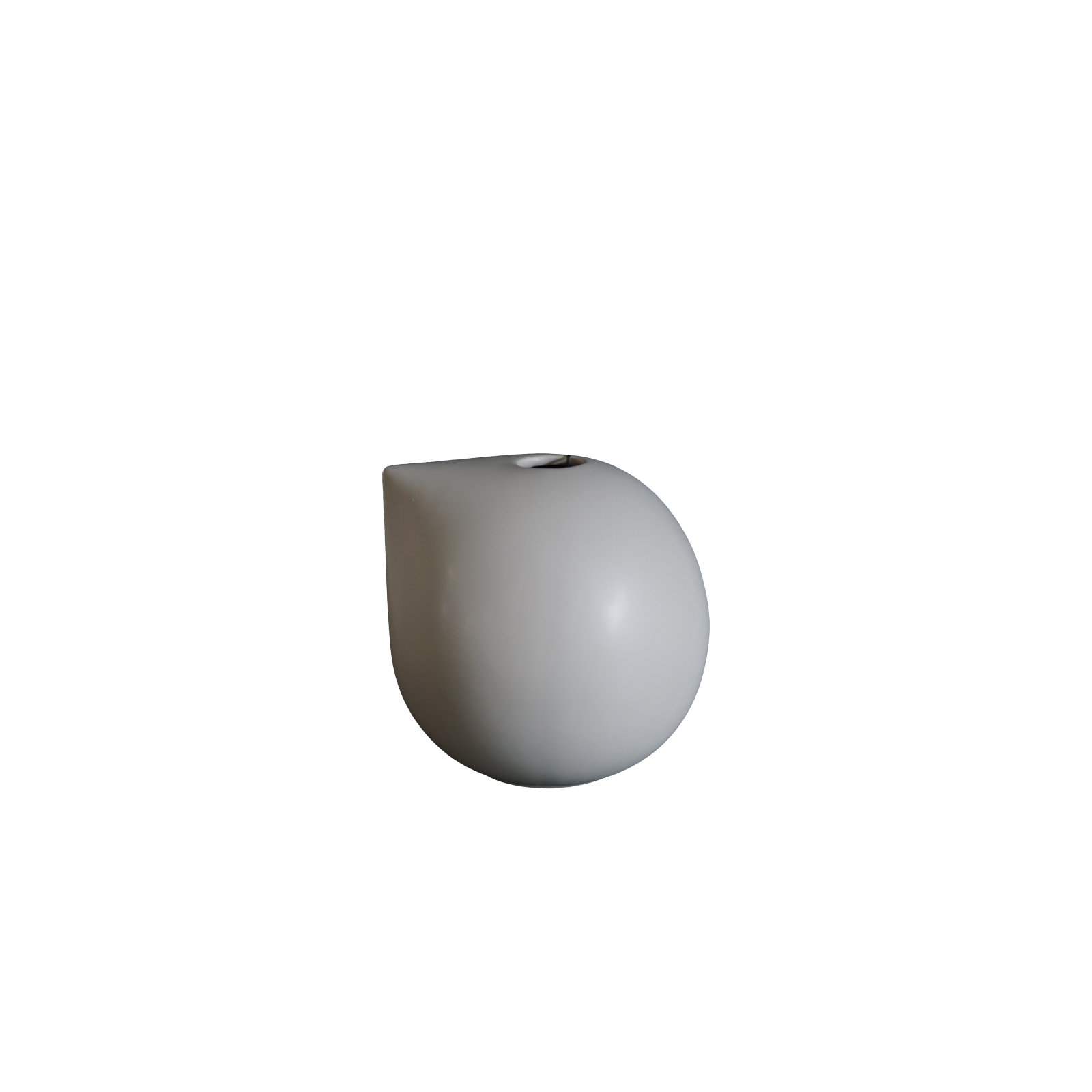 Ceramic Table Vase, Gray, 3.94" H x 3.94" W x 3.94" D