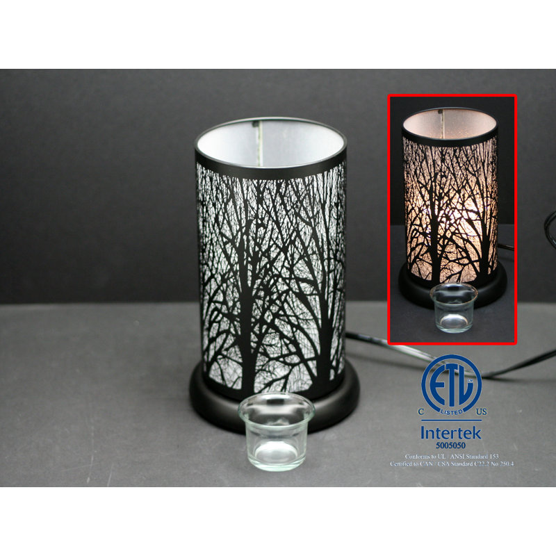 Lampe de table noire 6,5 po Ebonie
