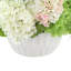 Hydrangeas, Sedum and Ranunculus Arranged in a Ceramic Vase