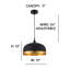 Luminaire suspendu moderne noir pour îlot de cuisine