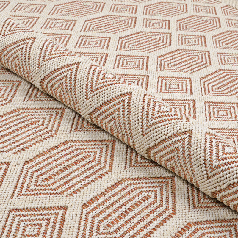 Tapis intérieur / extérieur Liguria Rapallo Umber, Ocre, 6 pi 6 po x 9 pi 6 po
