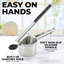 Zulay Kitchen Premium Large 15oz Potato Ricer With 3 Interchangeable Discs